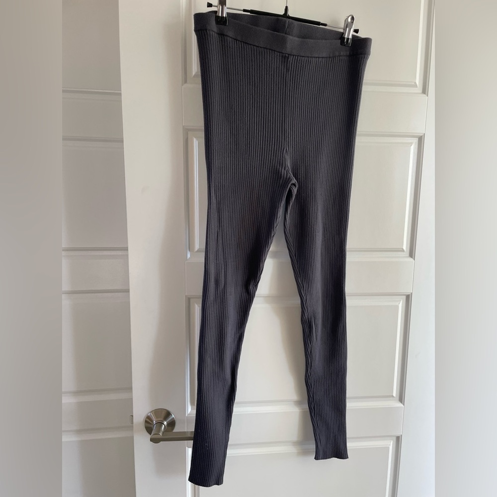 H&M Cozy Charcoal Ribbed Leggings